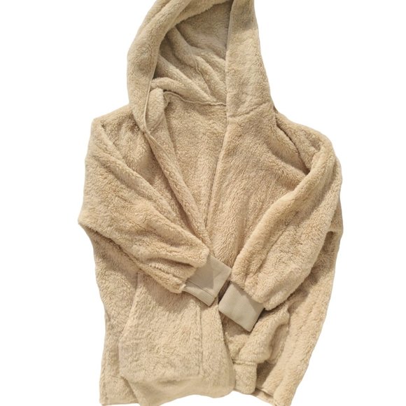 Soft Fuzzy Fleece Hooded Cardigan Sweater XL *NEW* - Picture 7 of 7
